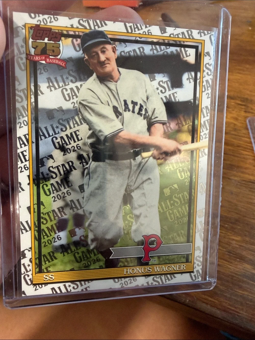Topps Gold-Accented Honus Wagner Baseball Card - 2026 All Star relic - Picture 1 of 2